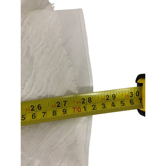 Zara Womens Skirt Large White Linen Lined Asymmetric Midi A-Line 2548/104 NWT - Picture 12 of 14